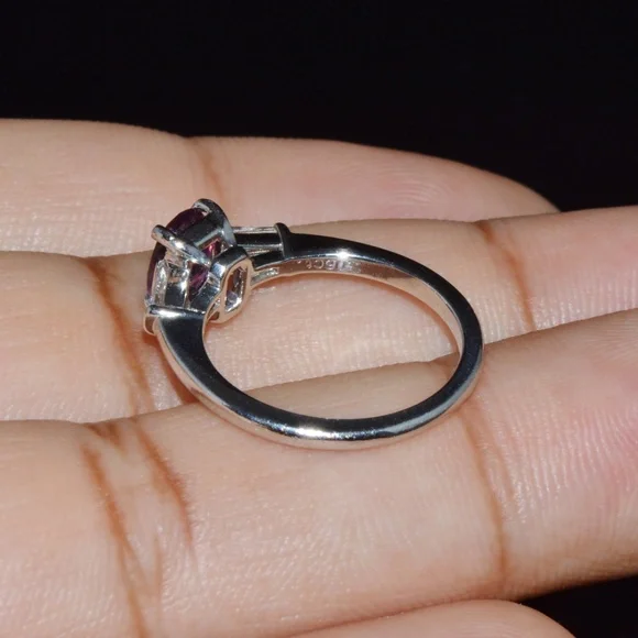 TIFFANY & CO. GIA CERTIFIED NATURAL 1.36CTS DIAMOND SAPPHIRE PLATINUM RING - Picture 9 of 15